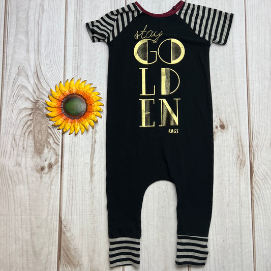 rags stay golden short sleeve romper 2T