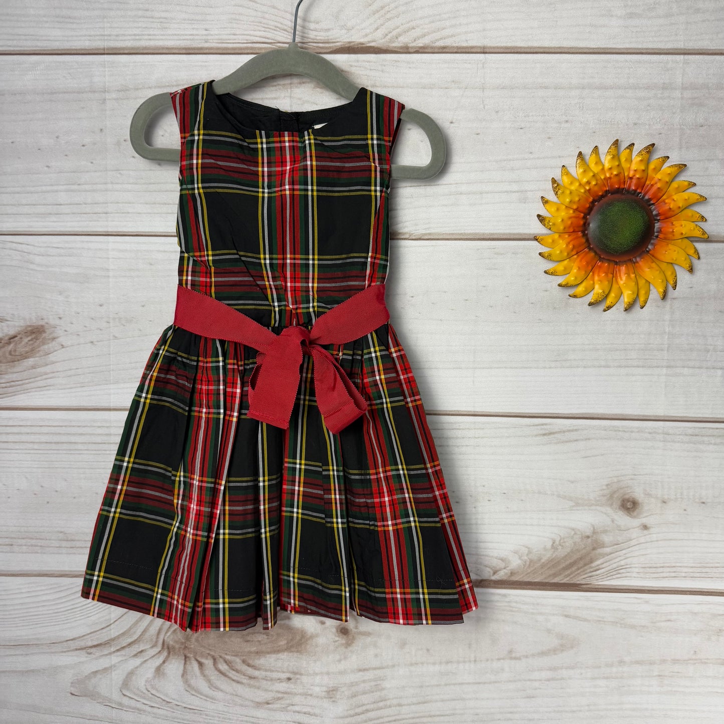 crewcuts plaid holiday dress 2T