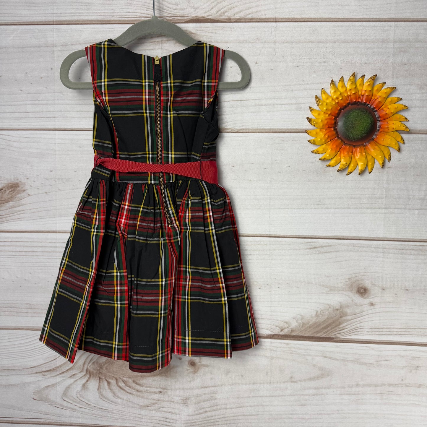 crewcuts plaid holiday dress 2T