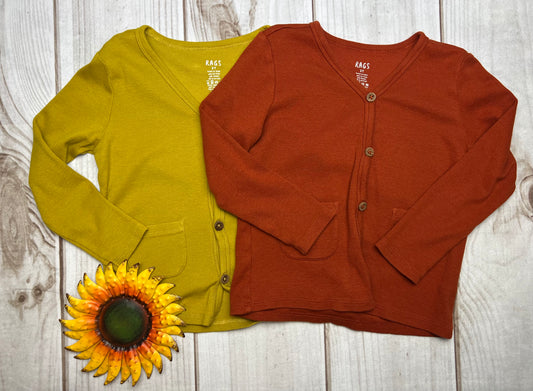 rags essential kids cardigan 2T