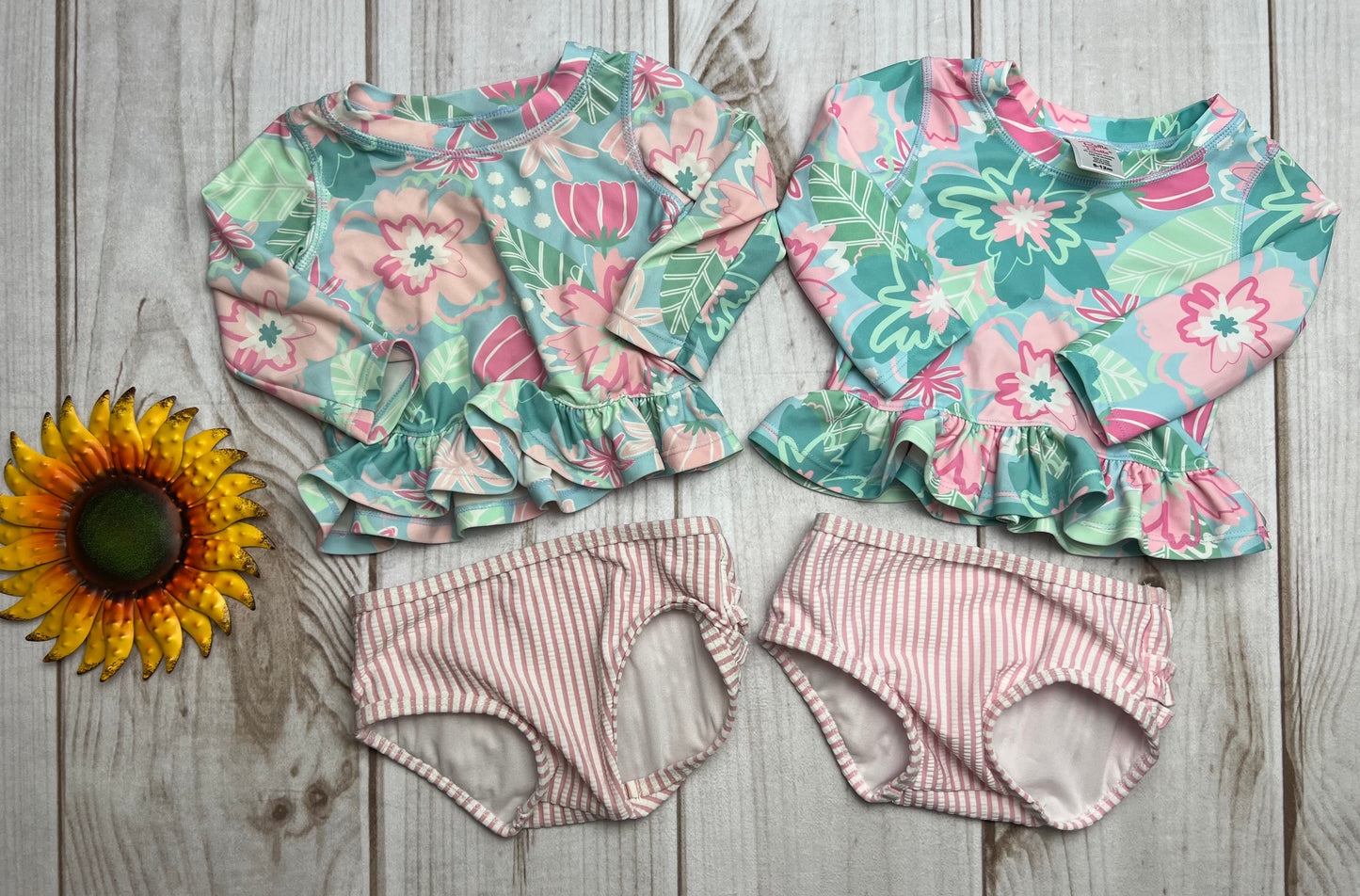 ruffle butts swim set 6-12M