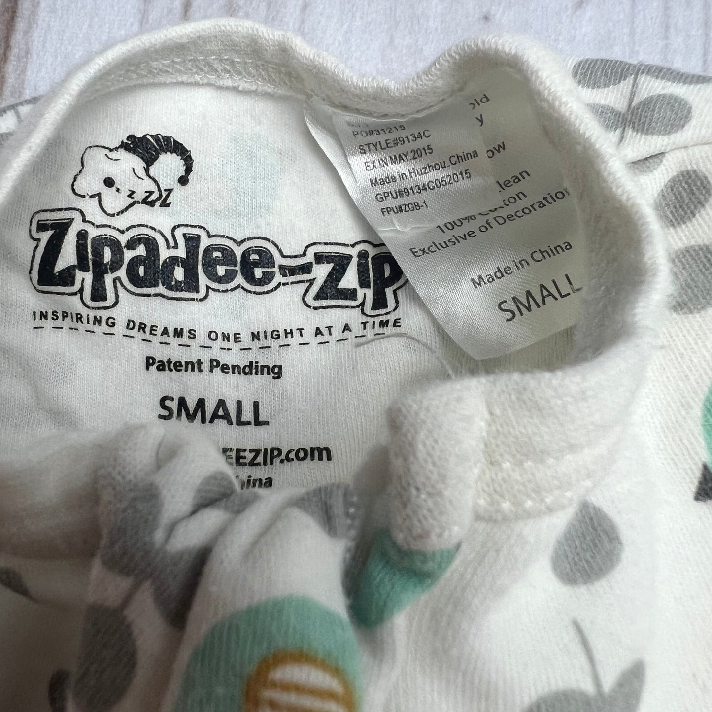 zipadee zip sleep cotton sack S