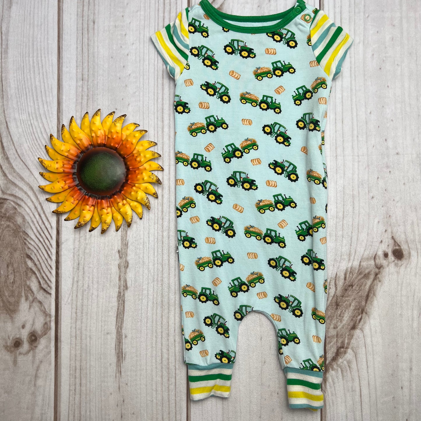 free birdies breeze tractor romper 3-6M