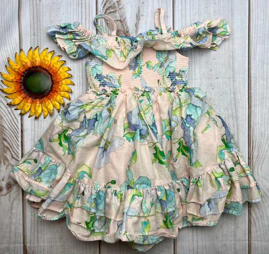 janie and jack tiered floral dress 18-24M