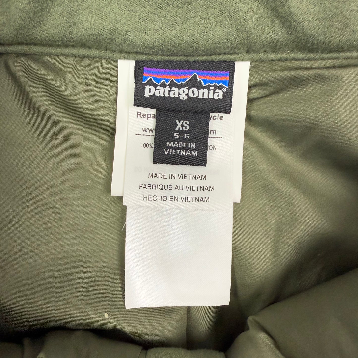 patagonia kids snowshot snow pants XS