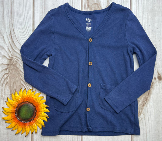 rags essential kids cardigan 3/4