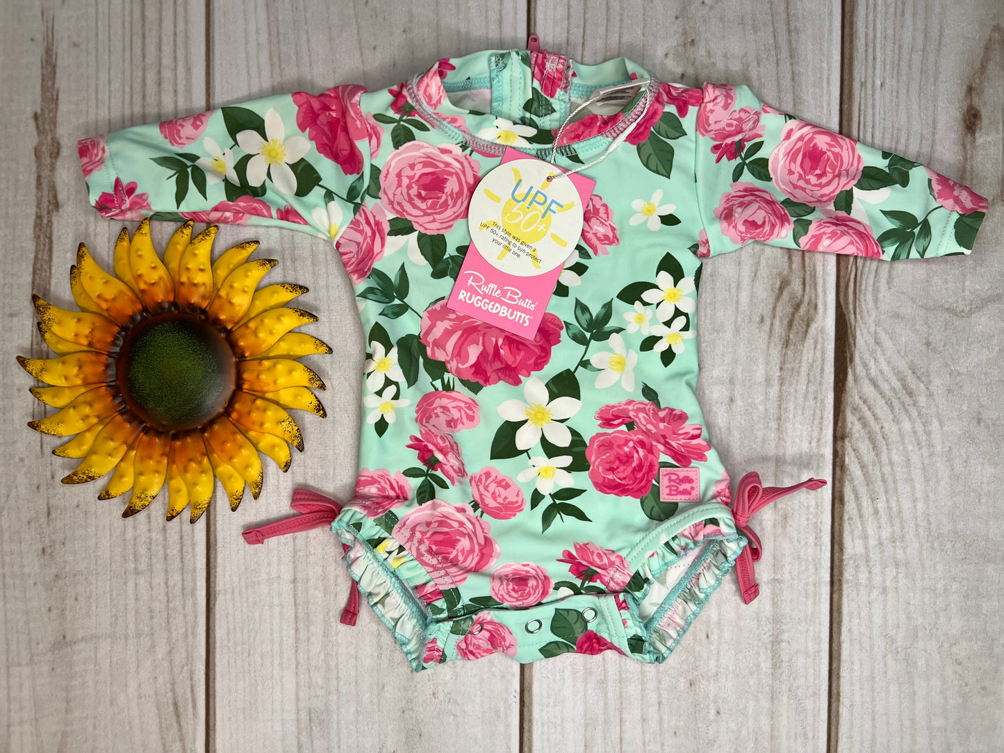 ruffle butts one piece rash guard 0-3M - The Sunflower Baby Shop