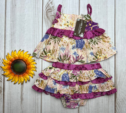 matilda jane enchanted garden hibiscus set 12-18M