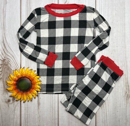 little sleepies buffalo plaid two piece pajamas 3T