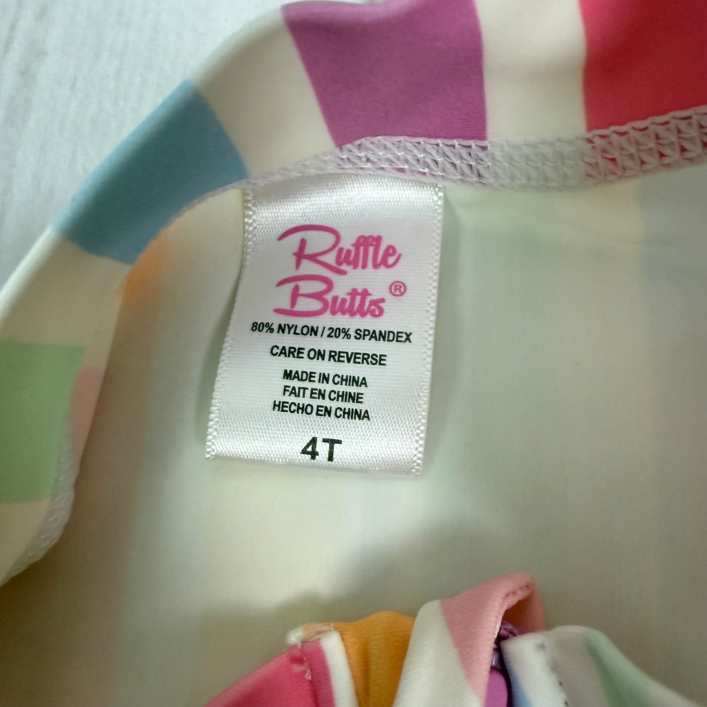 ruffle butts long sleeve rash guard two piece 4T