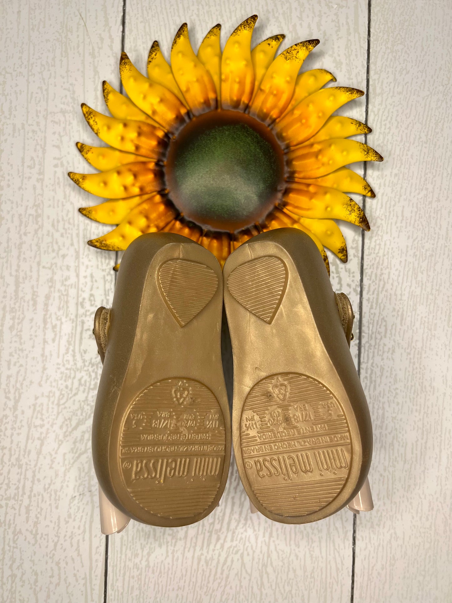 mini melissa ultragirl glitter gold 4C - The Sunflower Baby Shop