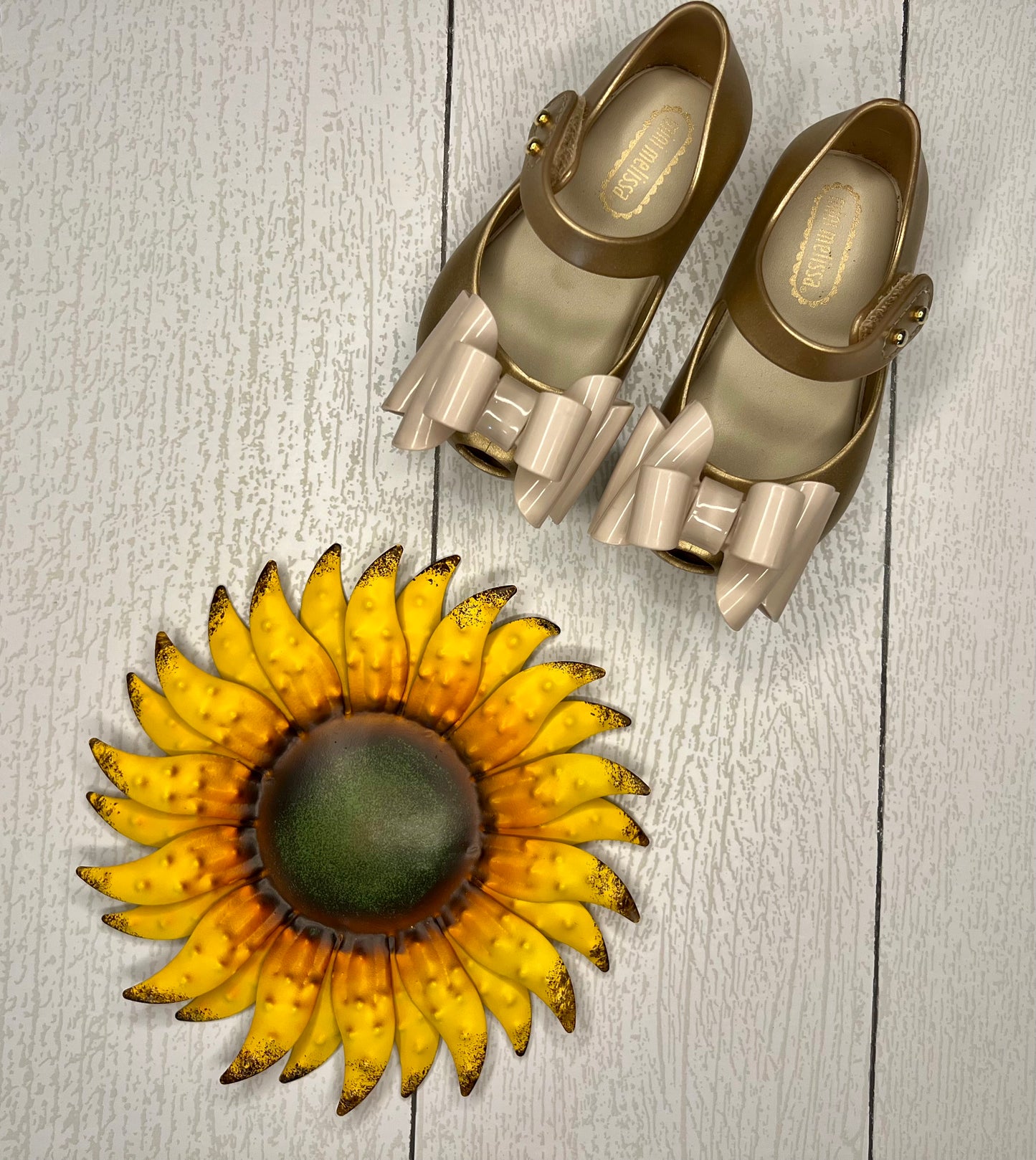 mini melissa ultragirl glitter gold 4C - The Sunflower Baby Shop