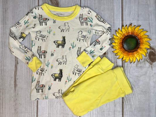 finn + emma llama pajama set 2T - The Sunflower Baby Shop