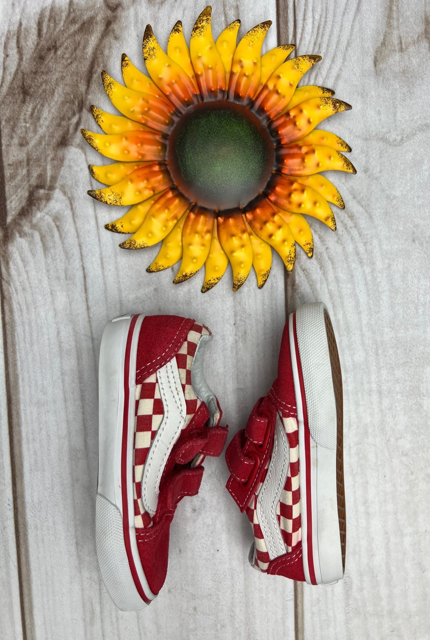 vans old skool red check 6C - The Sunflower Baby Shop